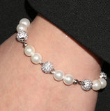 BLACKPURPLE (ブラックパープル) Yeriel Pearl Ball Cubic Bracelet