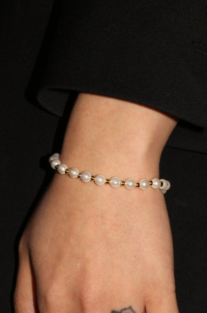 BLACKPURPLE (ブラックパープル) Little Pearl Ball Chain Bracelet