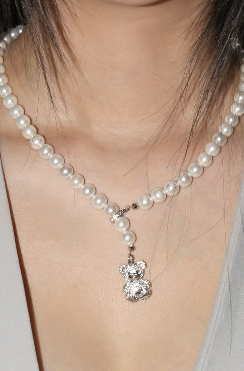 BLACKPURPLE (ブラックパープル) Cozy Bear Choker Drop Necklace