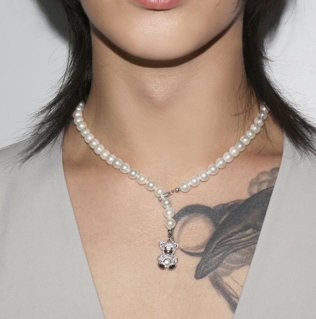 BLACKPURPLE (ブラックパープル) Cozy Bear Choker Drop Necklace