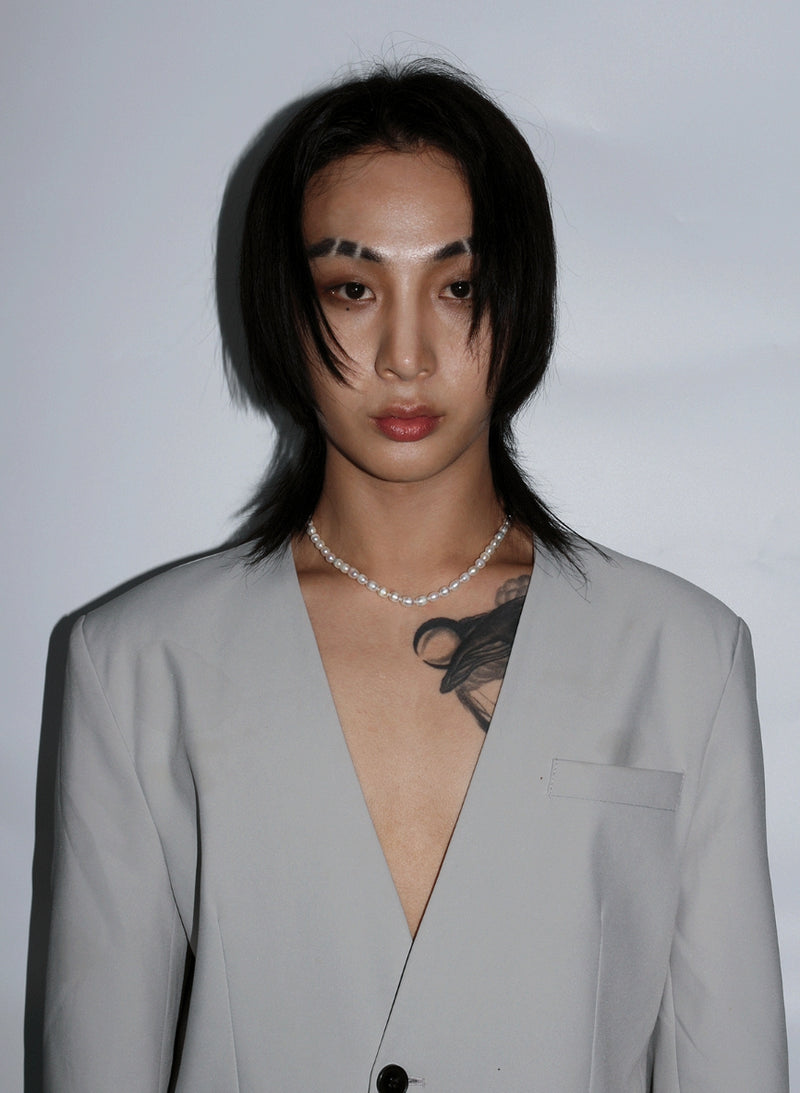 BLACKPURPLE (ブラックパープル) onlyone freshwater pearl necklace