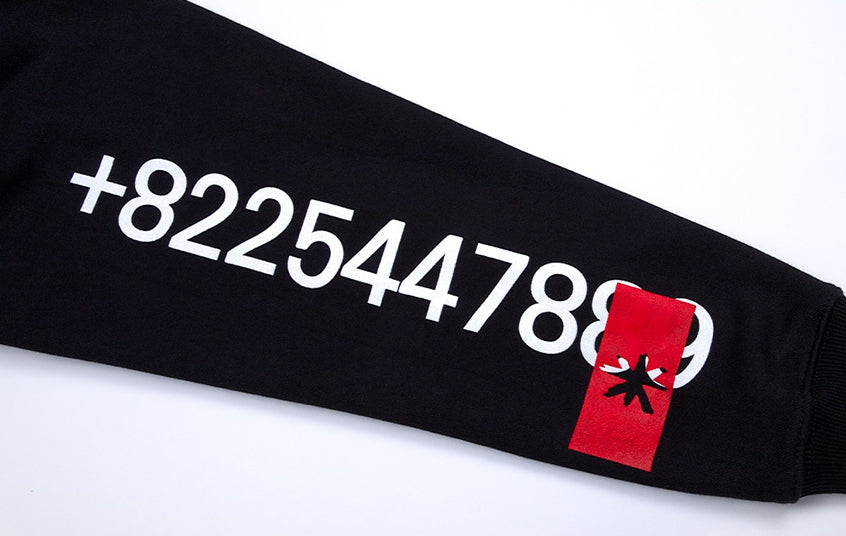 ブラックブロンド(BLACKBLOND) BBD Rainbow Graffiti Logo Number Hoodie (Black)