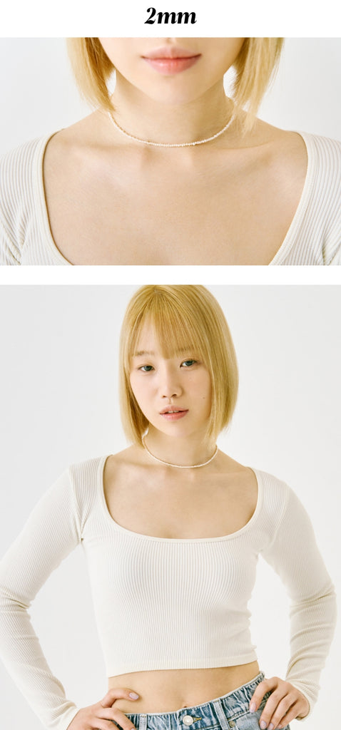 オルモストブルー(Almost Blue) NATURAL PEARL NECKLACE