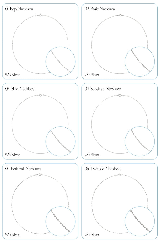 オルモストブルー(Almost Blue) 92.5 SILVER THREAD NECKLACE