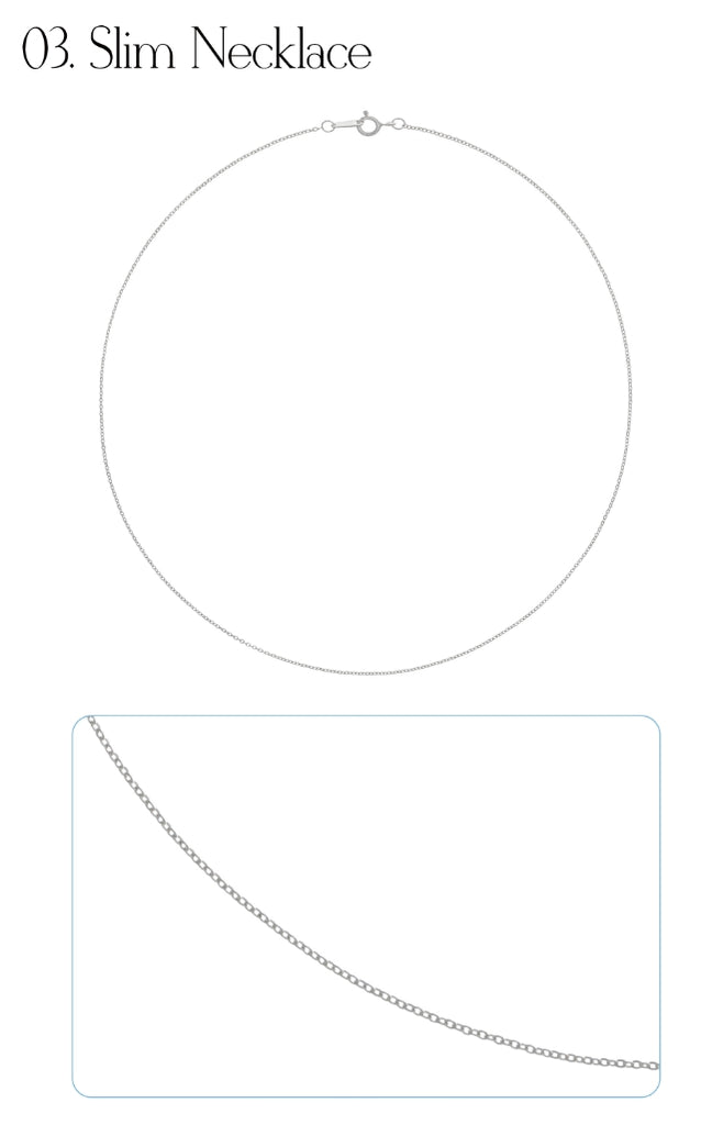 オルモストブルー(Almost Blue) 92.5 SILVER THREAD NECKLACE