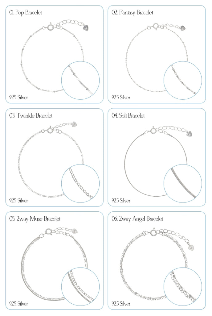 オルモストブルー(Almost Blue) 92.5 SILVER THREAD BRACELET