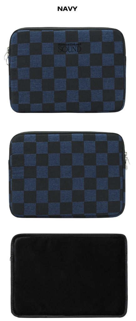 オルモストブルー(Almost Blue) CHECKERBOARD LAPTOP POUCH