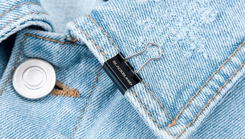 ブラックブロンド(BLACKBLOND) BBD Border Graffiti Logo Denim Jacket (Light Blue)