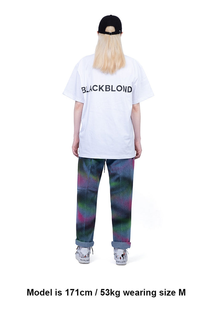 ブラックブロンド(BLACKBLOND) BBD Sprayed Custom Denim Pants (Blue)