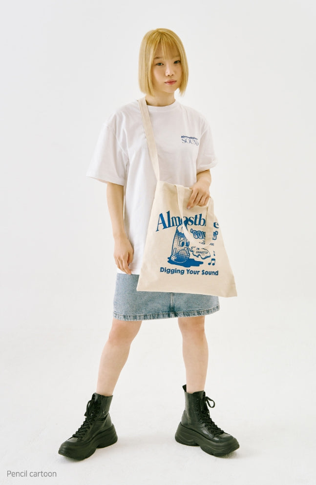 オルモストブルー(Almost Blue) SOUND GRAPHIC 2WAY ECO BAG