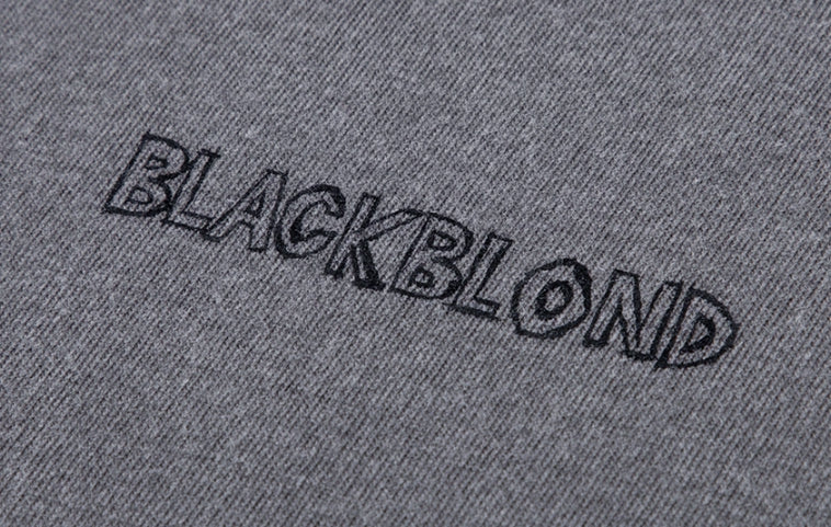 ブラックブロンド(BLACKBLOND) BBD Border Graffiti Logo Pigment T-Shirt (Gray)