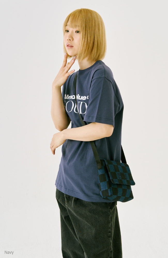 オルモストブルー(Almost Blue) CHECKERBOARD MINI CROSS BAG