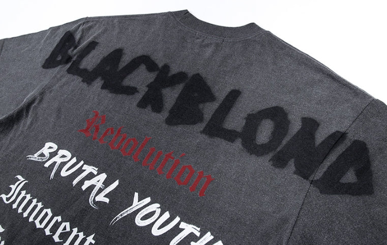 ブラックブロンド(BLACKBLOND) BBD History Pigment T-Shirt (Charcoal)