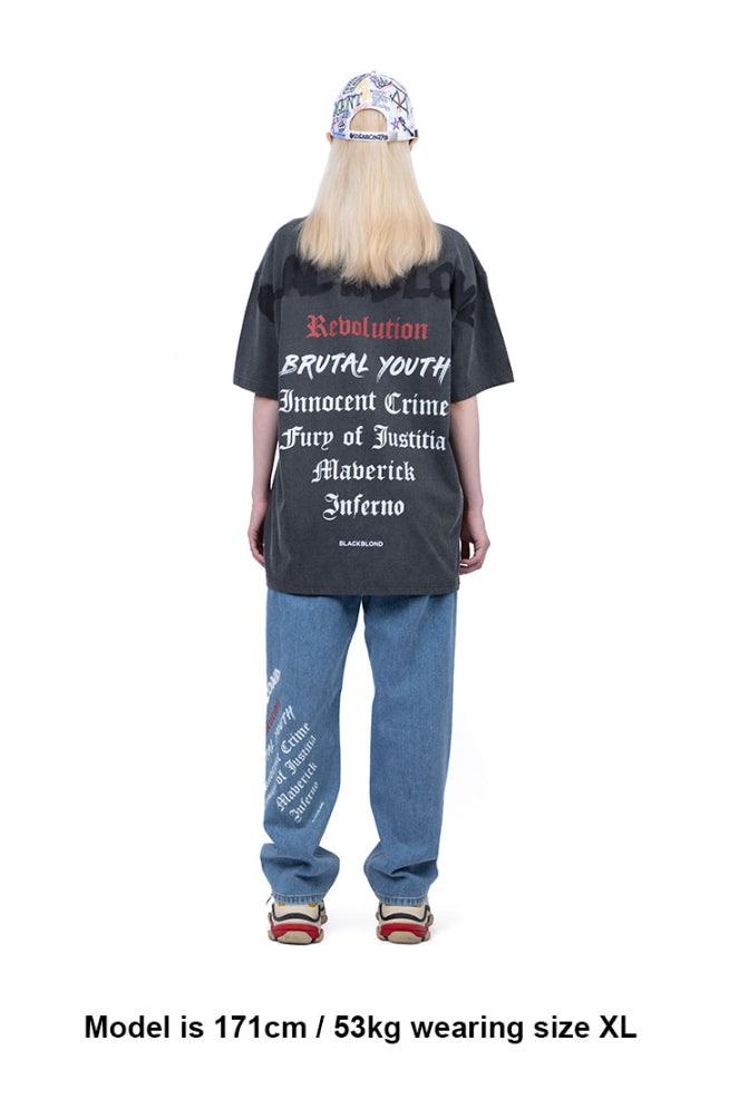 ブラックブロンド(BLACKBLOND) BBD History Pigment T-Shirt (Charcoal)