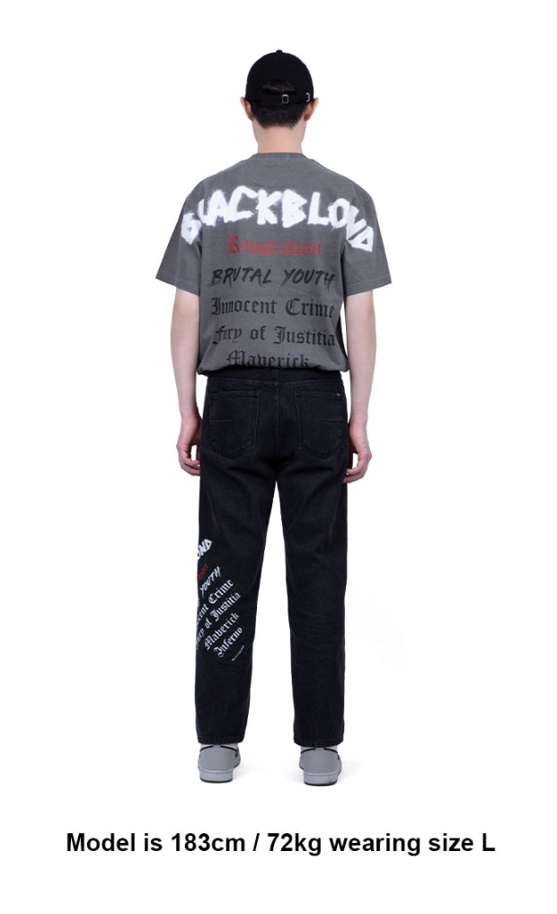 ブラックブロンド(BLACKBLOND) BBD History Pigment T-Shirt (Gray)