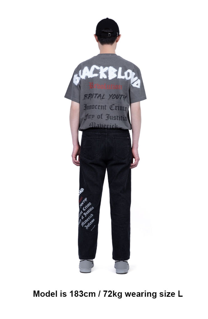 ブラックブロンド(BLACKBLOND) BBD History Denim Pants (Charcoal)