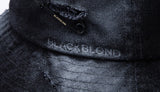 ブラックブロンド(BLACKBLOND) BBD Ripped Sprayed Custom Border Graffiti Logo Bucket Hat (Black)