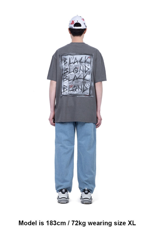 ブラックブロンド(BLACKBLOND) BBD Disorder Pigment T-Shirt (Gray)