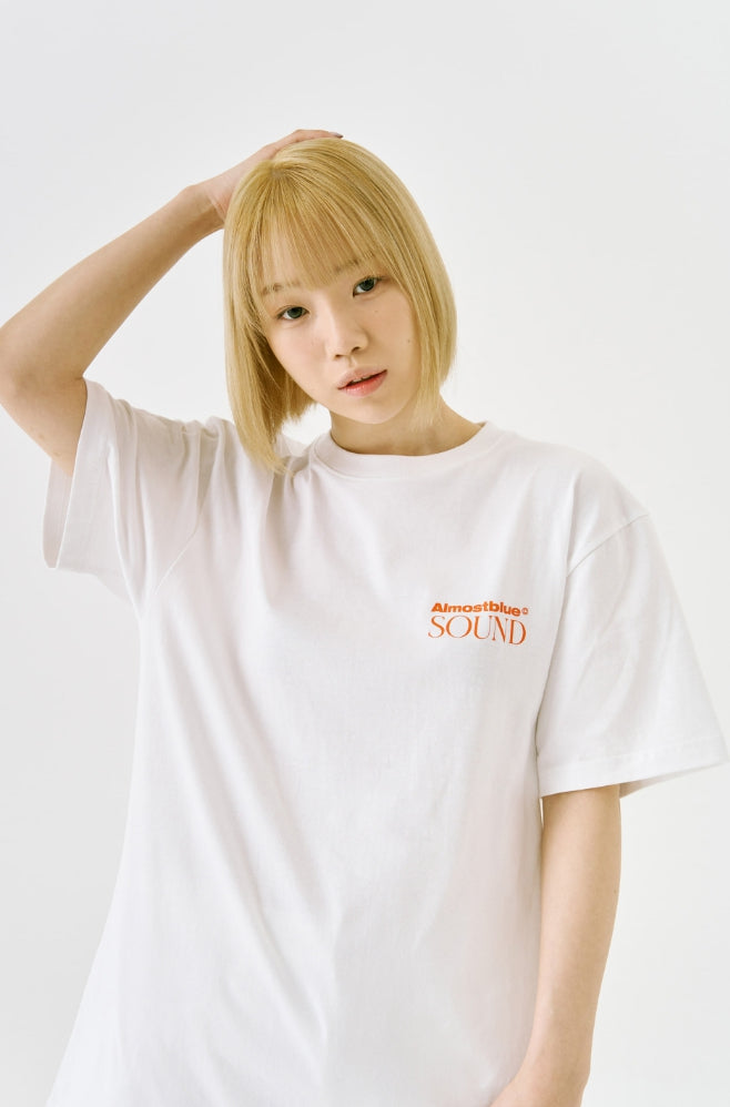 オルモストブルー(Almost Blue) ALMOSTBLUE SOUND GRAPHIC T-SHIRT - CD CARTOON