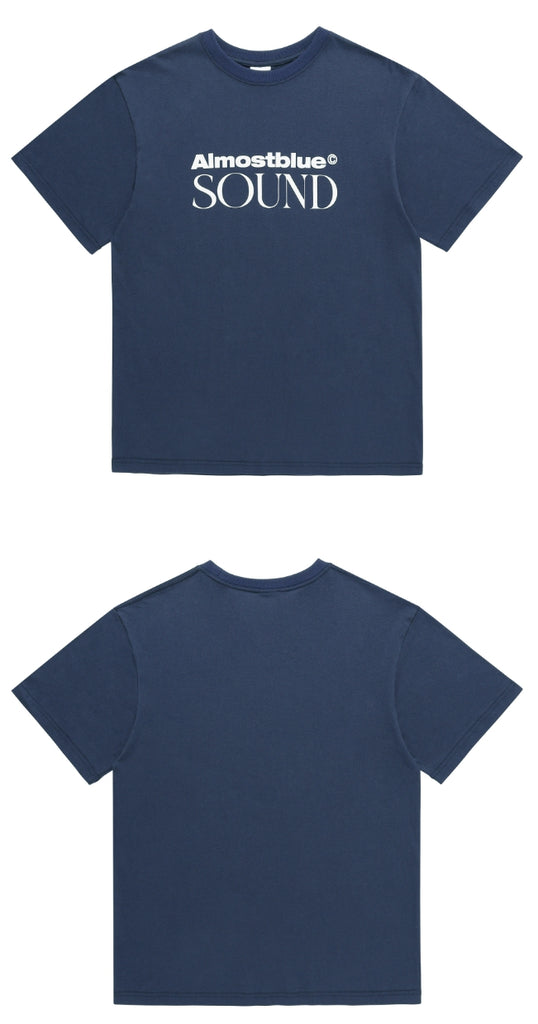 オルモストブルー(Almost Blue) ALMOSTBLUE SOUND LOGO T-SHIRT - NAVY
