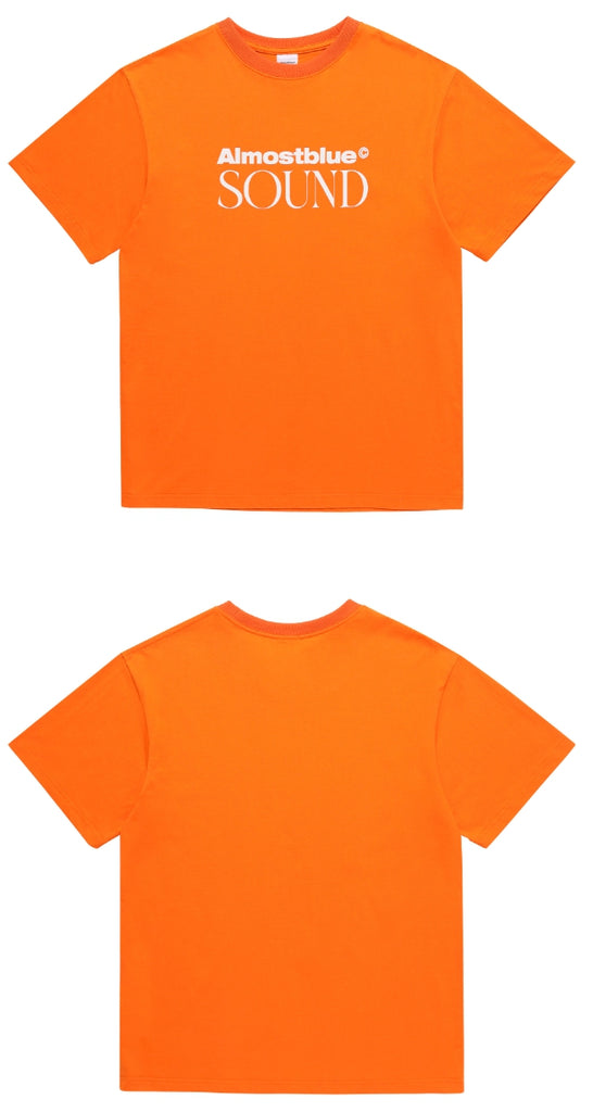 オルモストブルー(Almost Blue) ALMOSTBLUE SOUND LOGO T-SHIRT - ORANGE