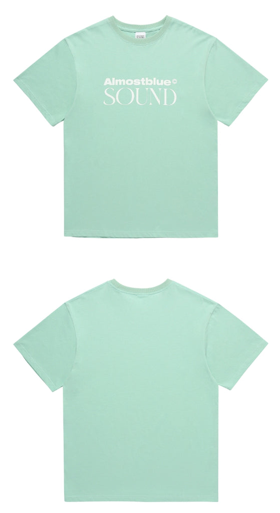 オルモストブルー(Almost Blue) ALMOSTBLUE SOUND LOGO T-SHIRT - APPLE GREEN