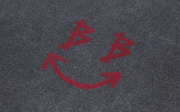 ブラックブロンド(BLACKBLOND) BBD Classic Smile Logo Pigment T-Shirt (Charcoal)