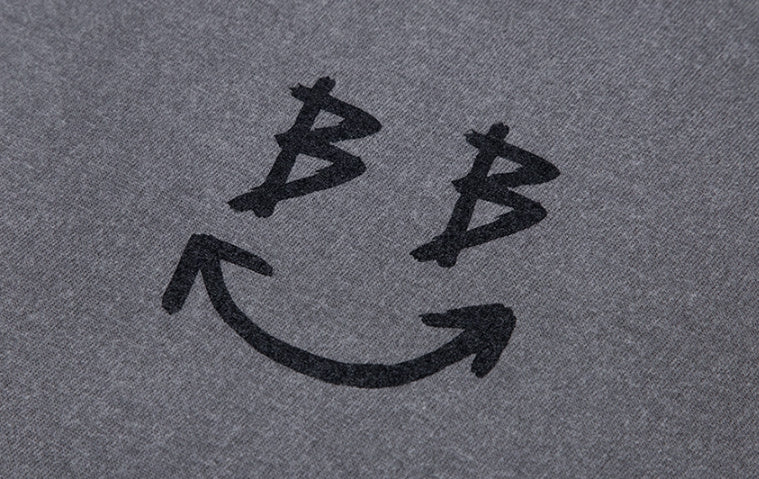 ブラックブロンド(BLACKBLOND) BBD Classic Smile Logo Pigment T-Shirt (Gray)