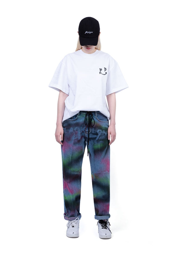 ブラックブロンド(BLACKBLOND) BBD Classic Smile Logo T-Shirt (White)