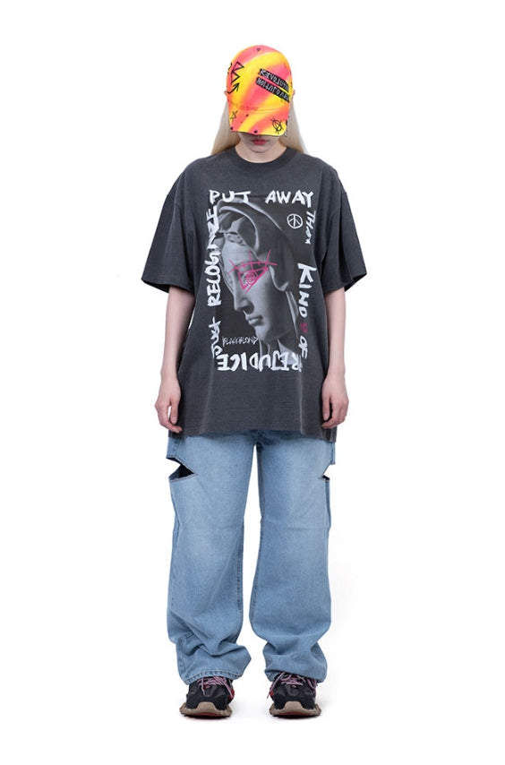 ブラックブロンド(BLACKBLOND) BBD Maria Pigment T-Shirt (Charcoal)