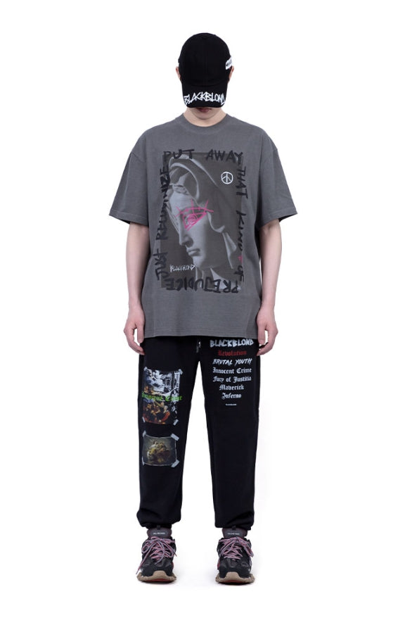 ブラックブロンド(BLACKBLOND) BBD Maria Pigment T-Shirt (Gray)
