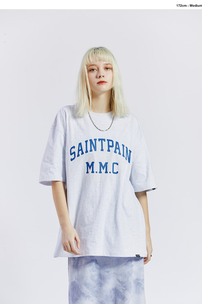 セイントペイン(SAINTPAIN) SP SAINT ARCH LOGO T SHIRTS-ASH MELANGE