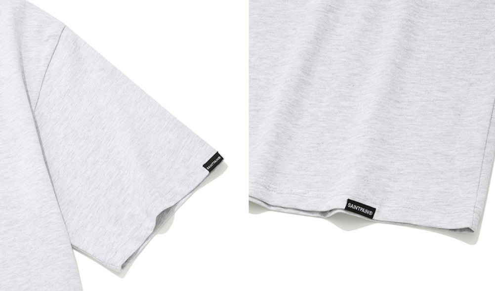 セイントペイン(SAINTPAIN) SP SAINT ARCH LOGO T SHIRTS-ASH MELANGE