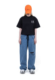 ブラックブロンド(BLACKBLOND) BBD Basic Drawstring Overfit Denim Pants (Blue)