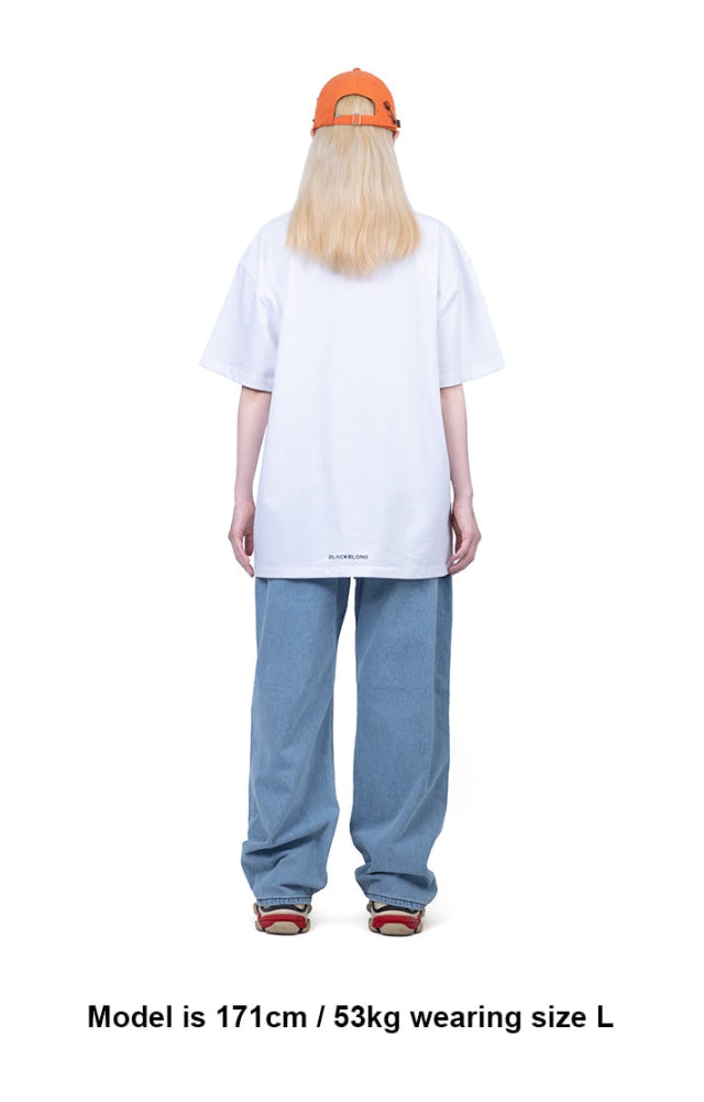 ブラックブロンド(BLACKBLOND) BBD Basic Drawstring Overfit Denim Pants (Light Blue)