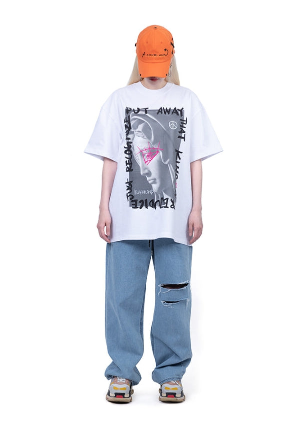 ブラックブロンド(BLACKBLOND) BBD Basic Drawstring Overfit Denim Pants (Light Blue)
