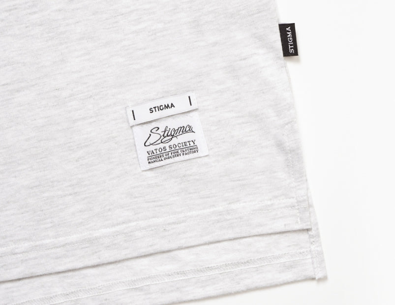 STIGMA(スティグマ)  22 YOUNG&RICH OVERSIZED LONG SLEEVES T-SHIRTS WHITE MELANGE