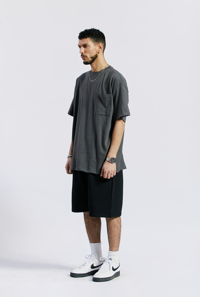 セイントペイン(SAINTPAIN) SP OVER FIT BASIC POCKET T SHIRTS-CHARCOAL