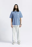 セイントペイン(SAINTPAIN) SP OVER FIT PK SHIRTS-SKY BLUE