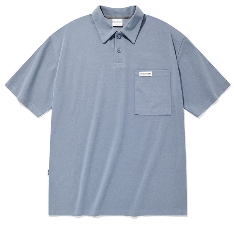 セイントペイン(SAINTPAIN) SP OVER FIT PK SHIRTS-SKY BLUE