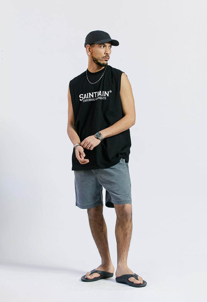 セイントペイン(SAINTPAIN) SP COTTON WASHING SHORTS-CHARCOAL