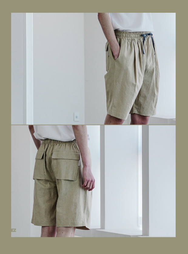 EZKATON (エズカートン) Miracle Short Pants Beige STSP6591