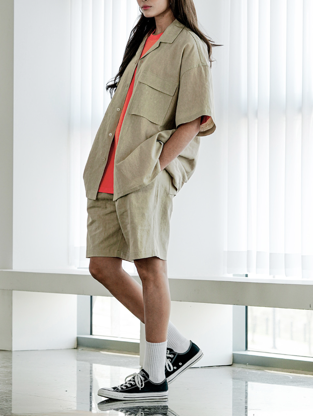 EZKATON (エズカートン) Miracle Short Pants Beige STSP6591