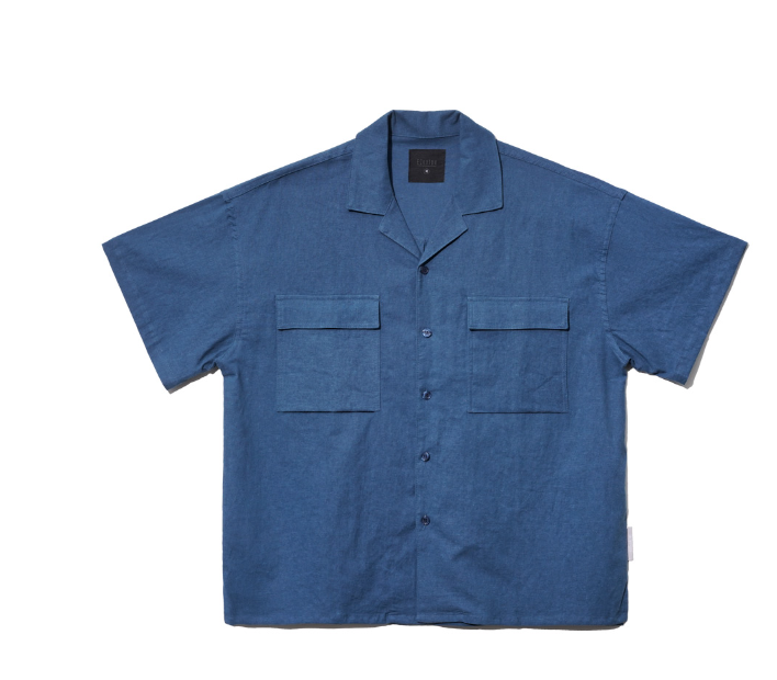 EZKATON (エズカートン) EZ Miracle Short Sleeve Shirt Navy STSS6590