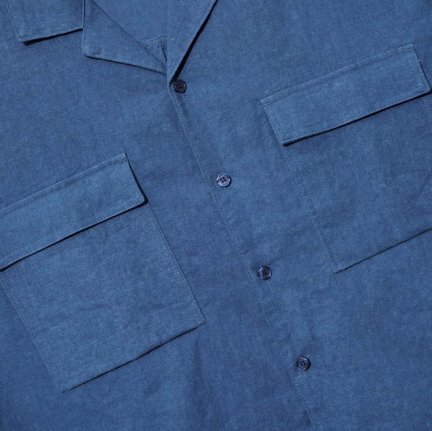 EZKATON (エズカートン) EZ Miracle Short Sleeve Shirt Navy STSS6590