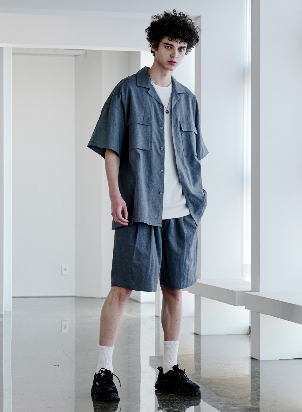 EZKATON (エズカートン) EZ Miracle Short Sleeve Shirt Deep Gray STSS6590
