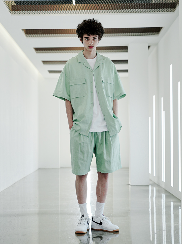EZKATON (エズカートン) EZ Miracle Short Sleeve Shirt Mint STSS6590