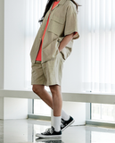 EZKATON (エズカートン) EZ Miracle Short Sleeve Shirt Beige STSS6590