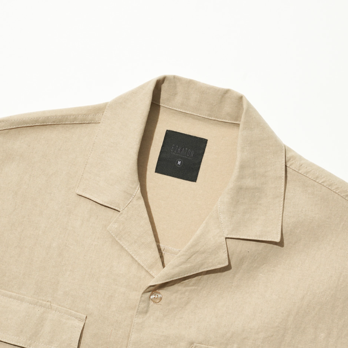 EZKATON (エズカートン) EZ Miracle Short Sleeve Shirt Beige STSS6590
