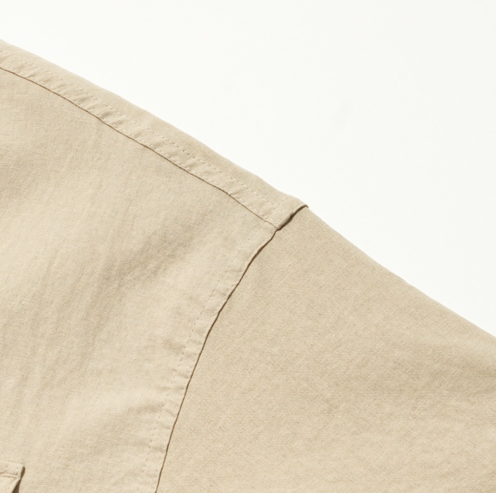 EZKATON (エズカートン) EZ Miracle Short Sleeve Shirt Beige STSS6590